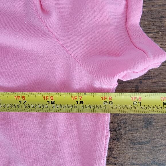 Nick & Nora Pink Short Sleeve Pajama Top Sleepwear Sz L Casual Loungewear Y2K - Picture 6 of 7